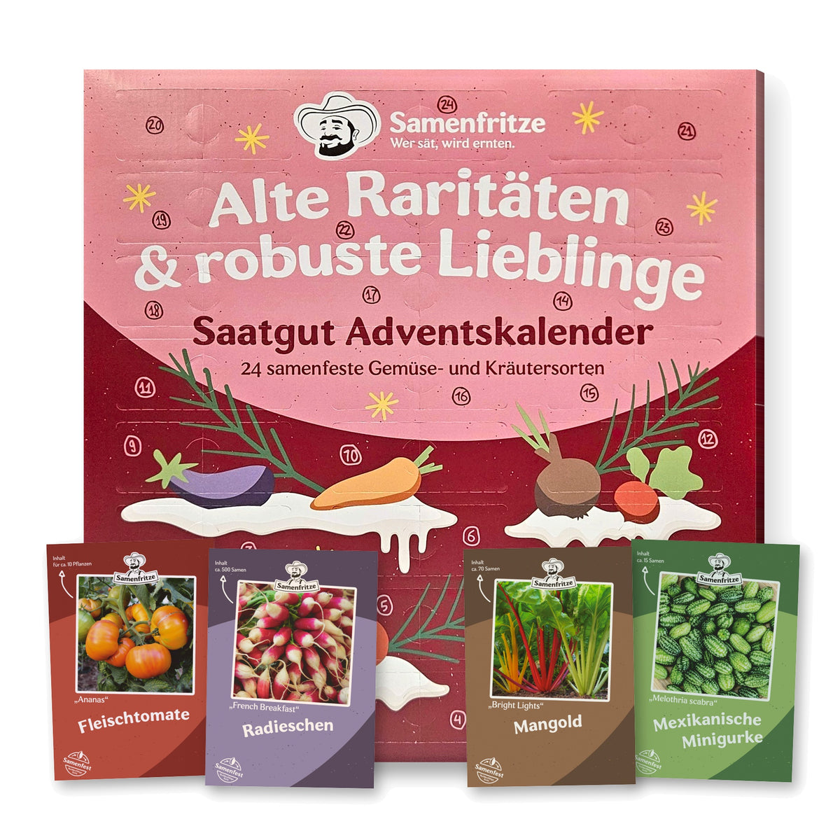 Saatgut-Adventskalender 2026 Alte Raritäten & robuste Lieblinge