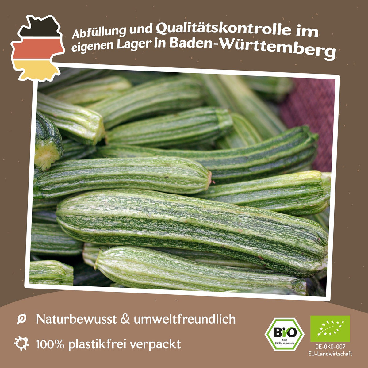 Bio-Zucchini Romanesco Samen