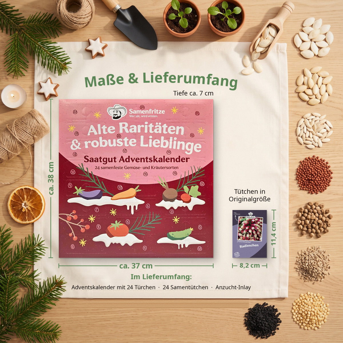 Saatgut-Adventskalender 2026 Alte Raritäten & robuste Lieblinge