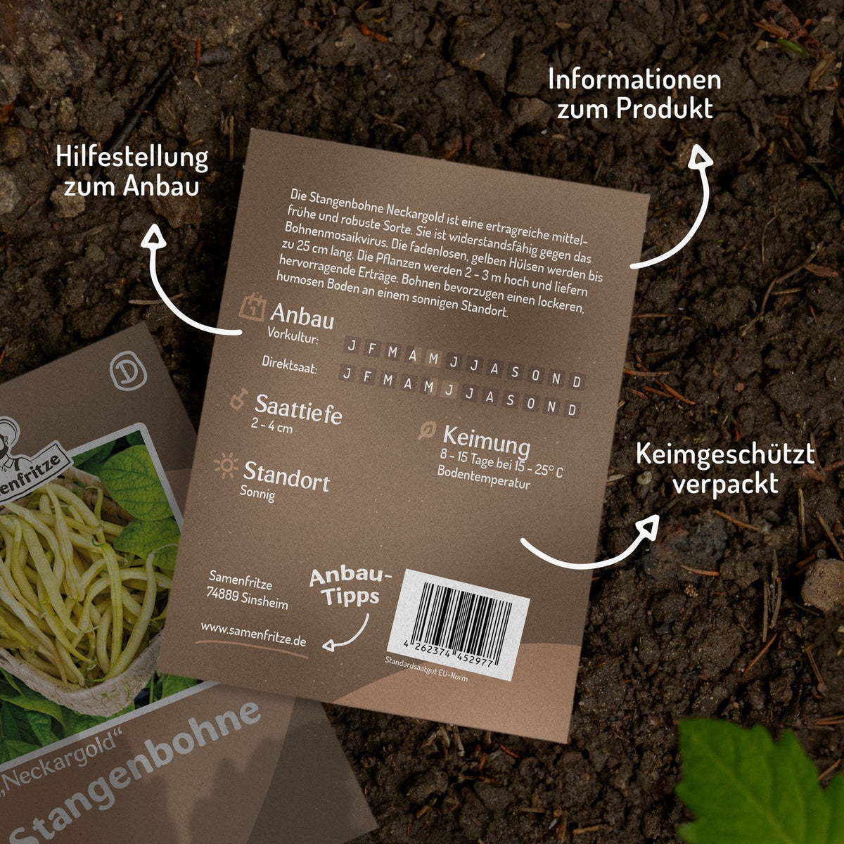 Stangenbohne Neckargold Samen