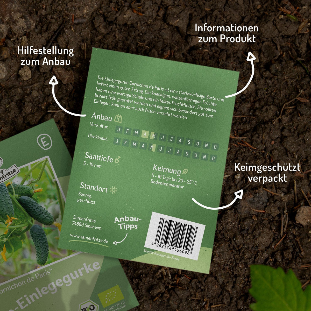 Bio-Einlegegurke Cornichon de Paris Samen