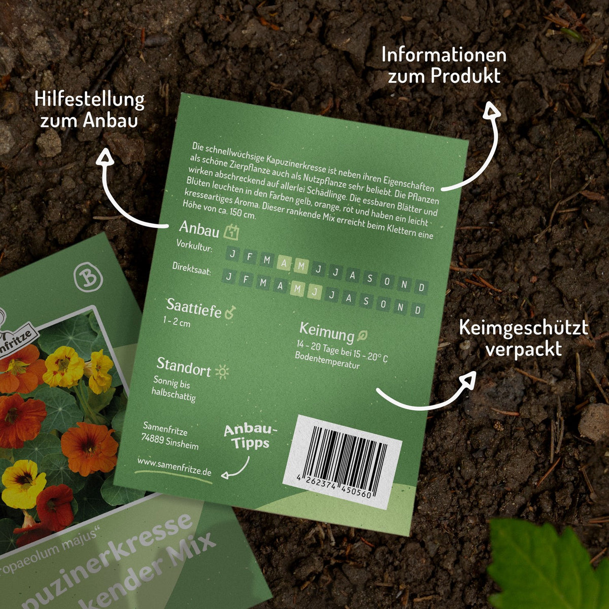 Kapuzinerkresse Samen niedriger Mix