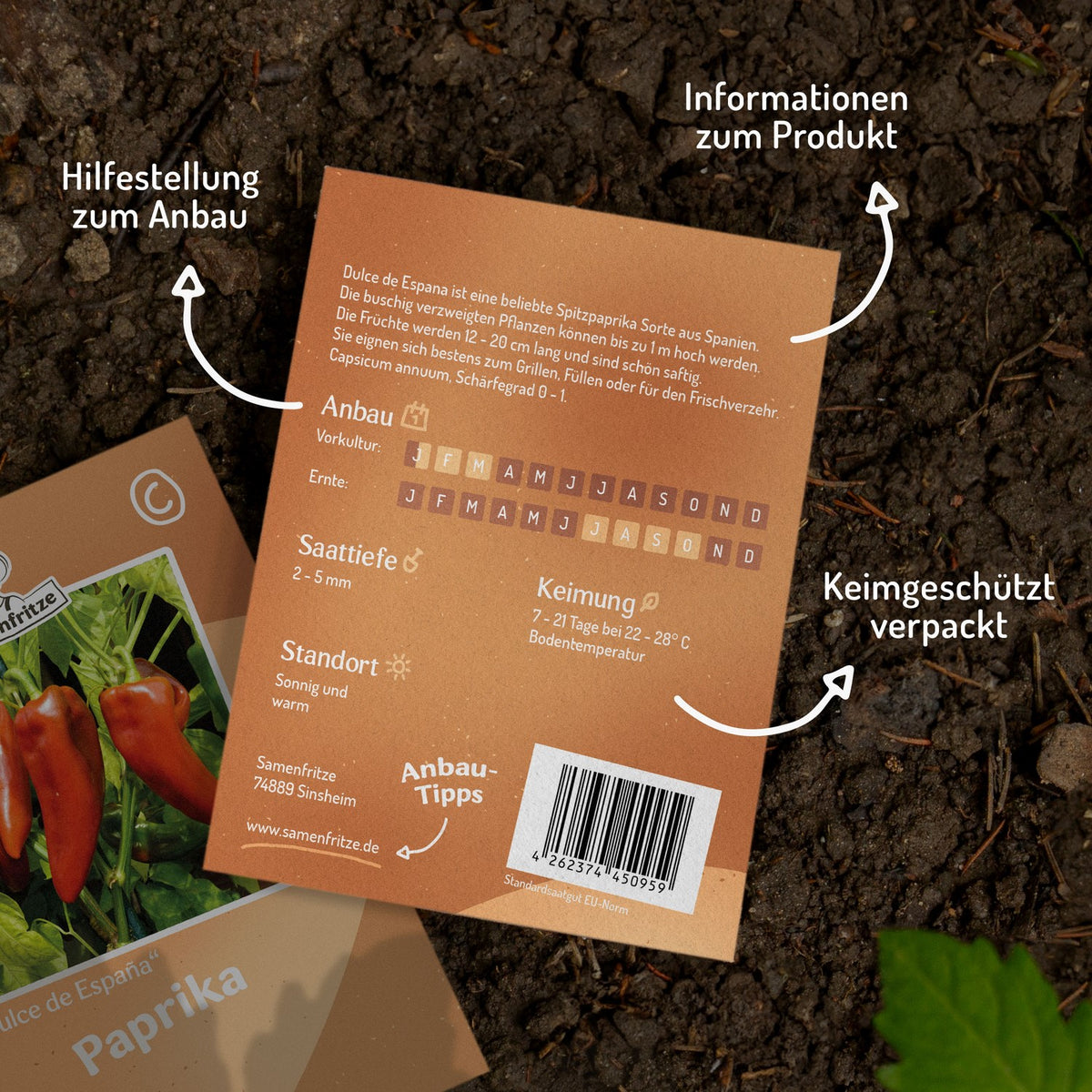 Paprika Dulce de Espana Samen