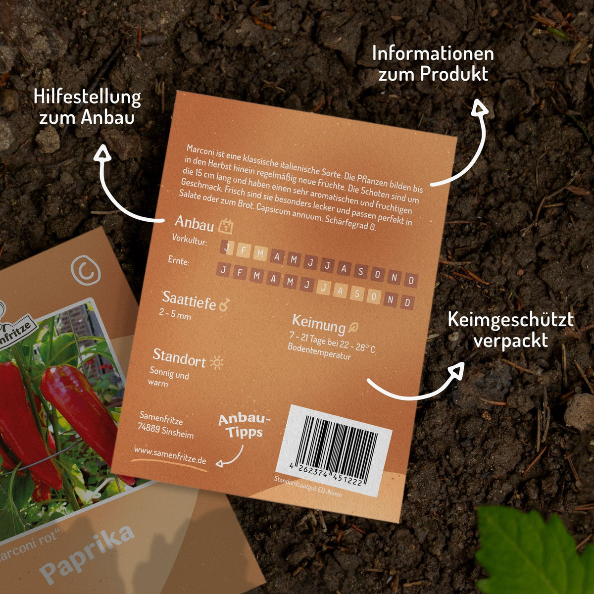 Paprika Marconi rot Samen