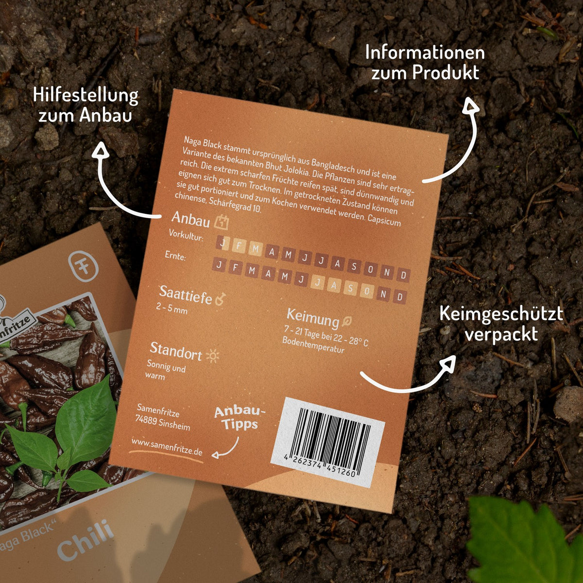 Chili Naga Black Samen