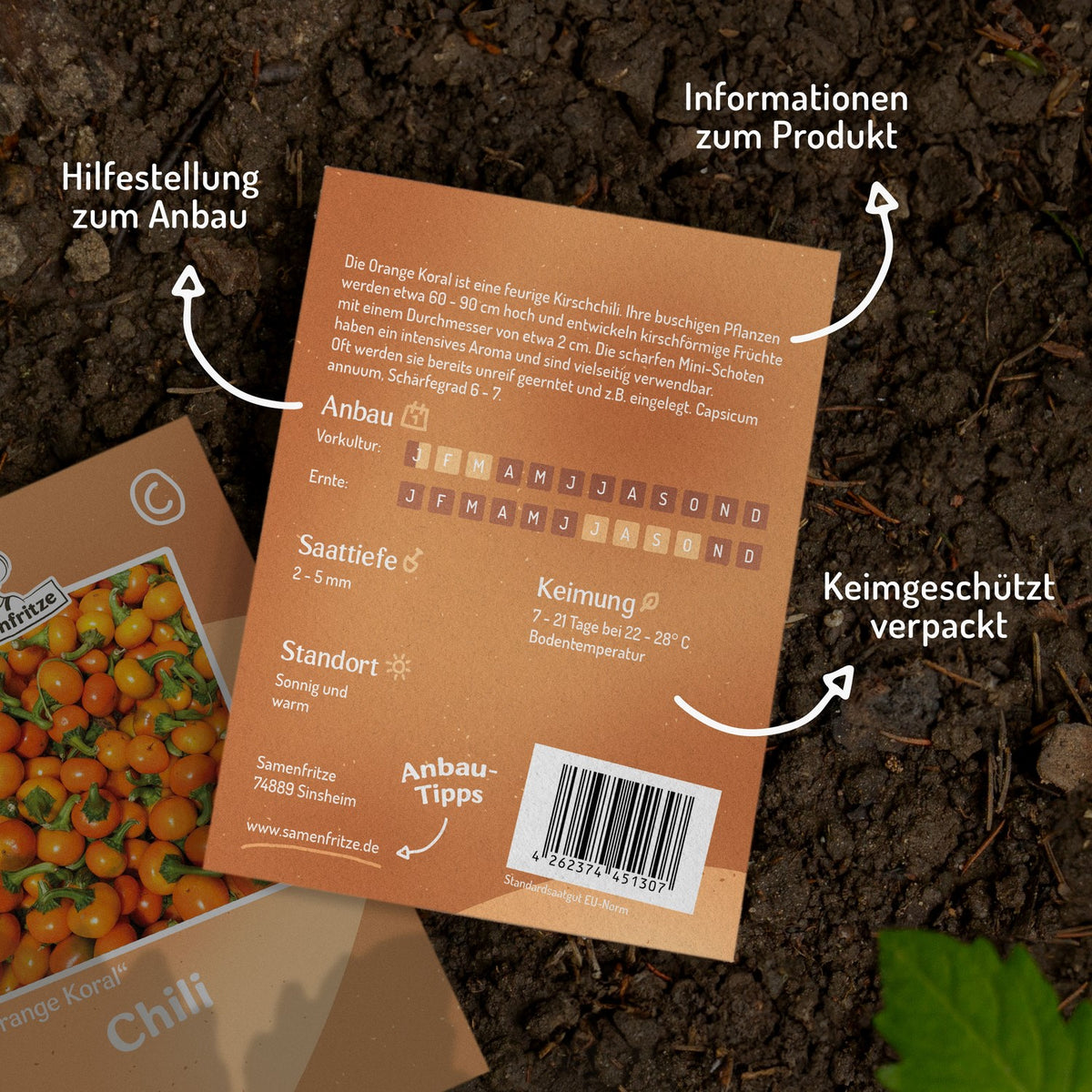 Chili Orange Koral Samen