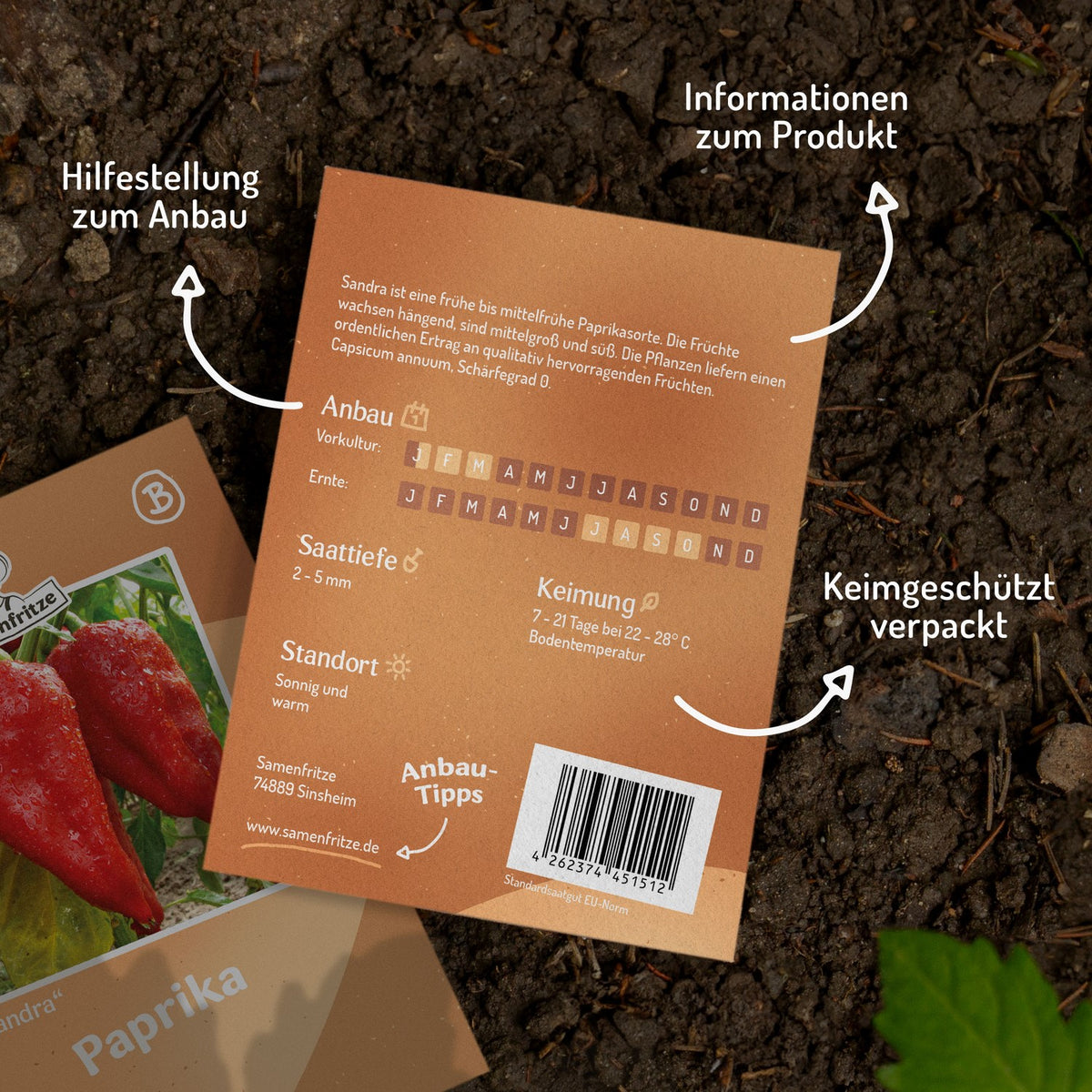 Paprika Sandra Samen