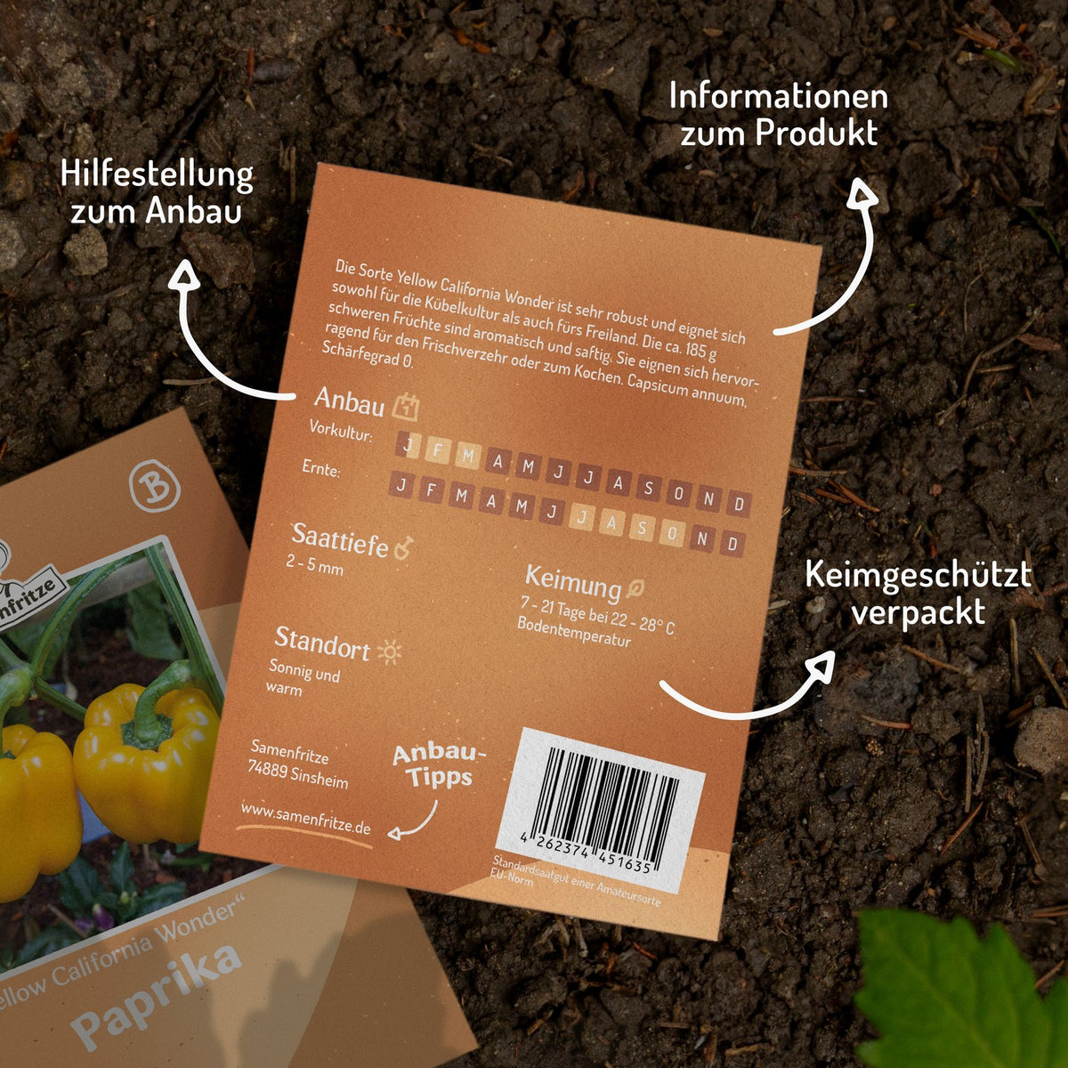 Paprika Yellow California Wonder Samen