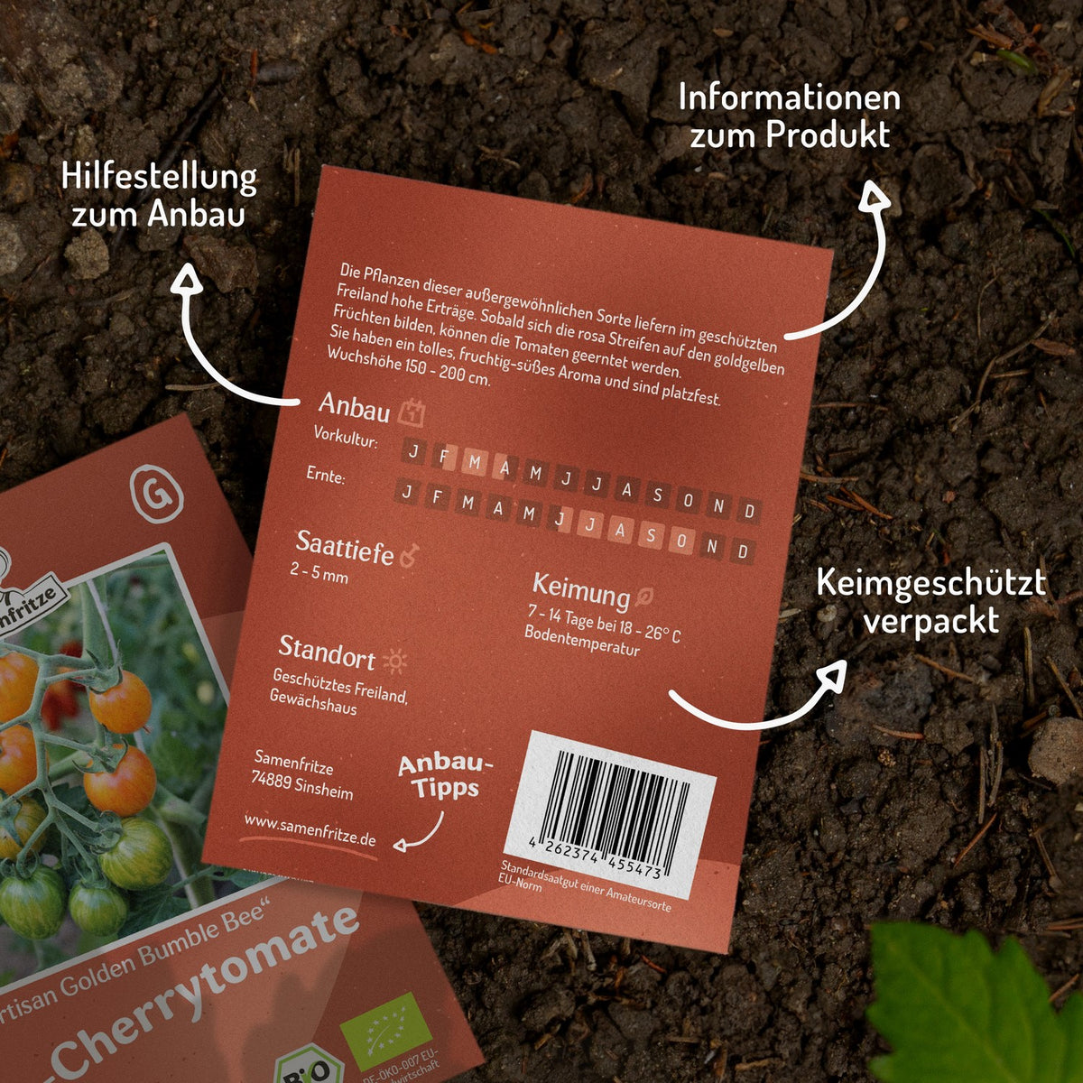 Artisan Golden Bumble Bee Bio-Tomatensamen