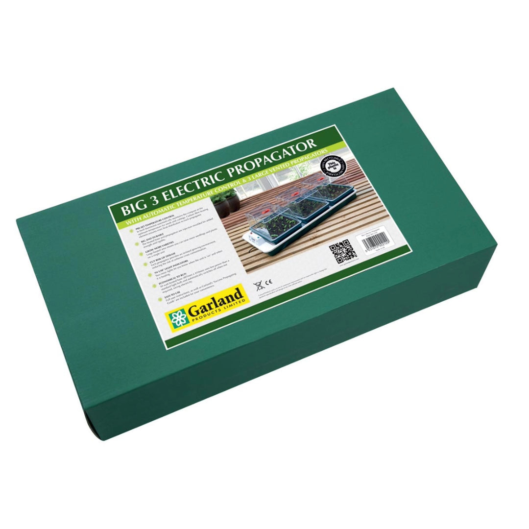 Elektrisches Zimmergewächshaus „Big 3“ – 50-Watt-Heizsockel, thermostatgesteuert