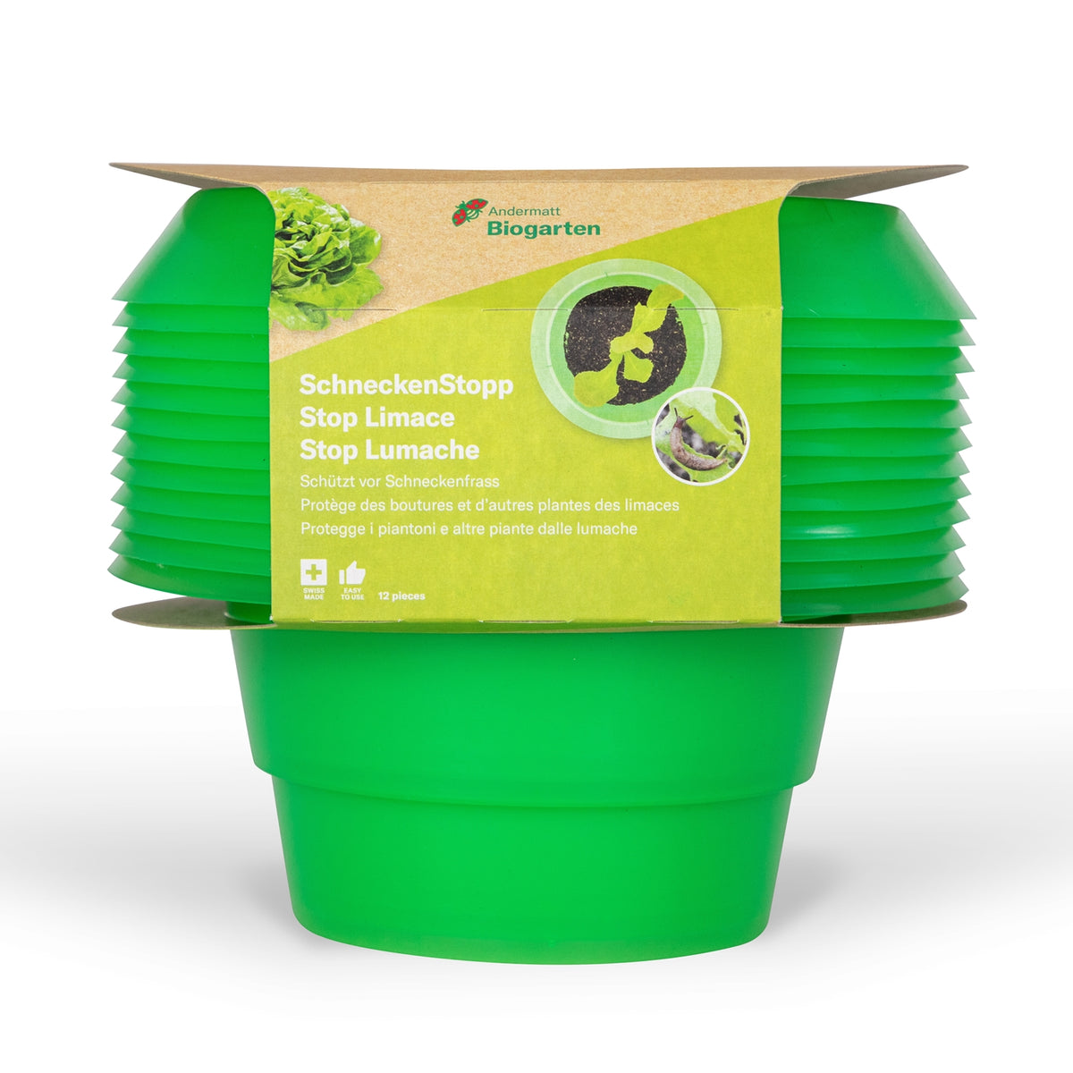 SchneckenStopp aus Kunststoff  grün 12er Set