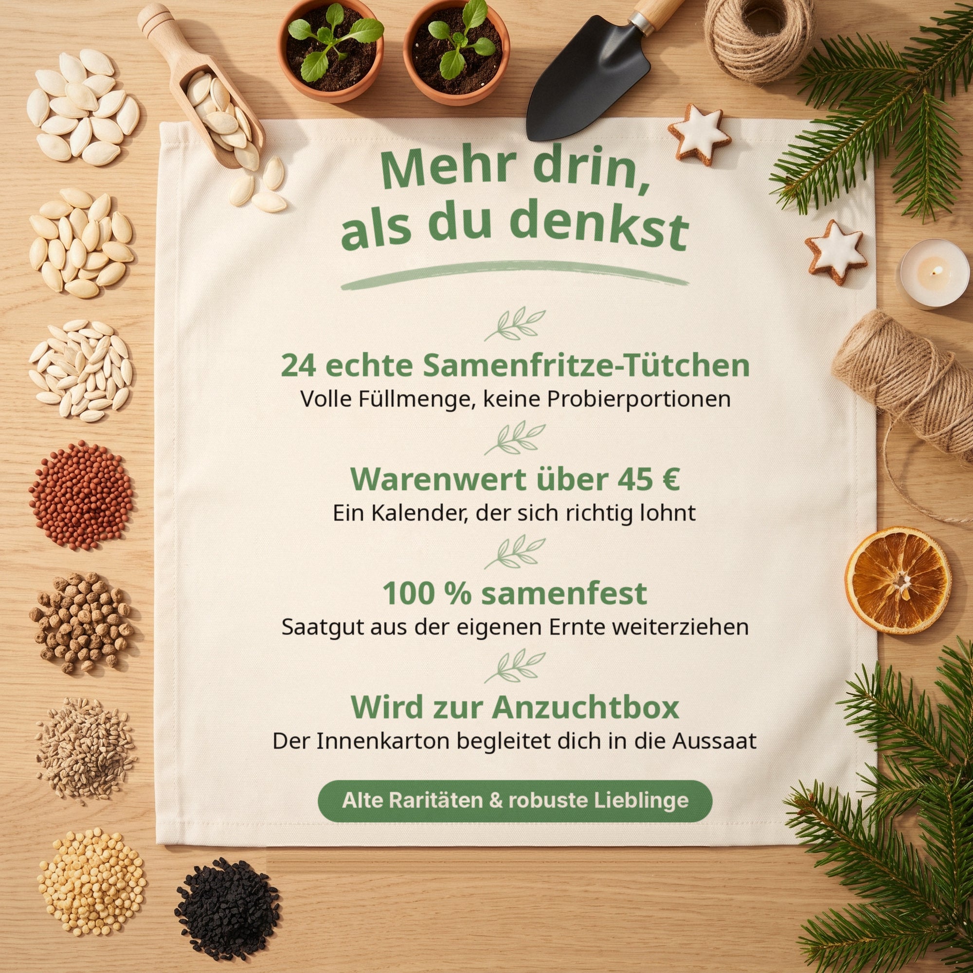 Wir sparen nicht am Inhalt