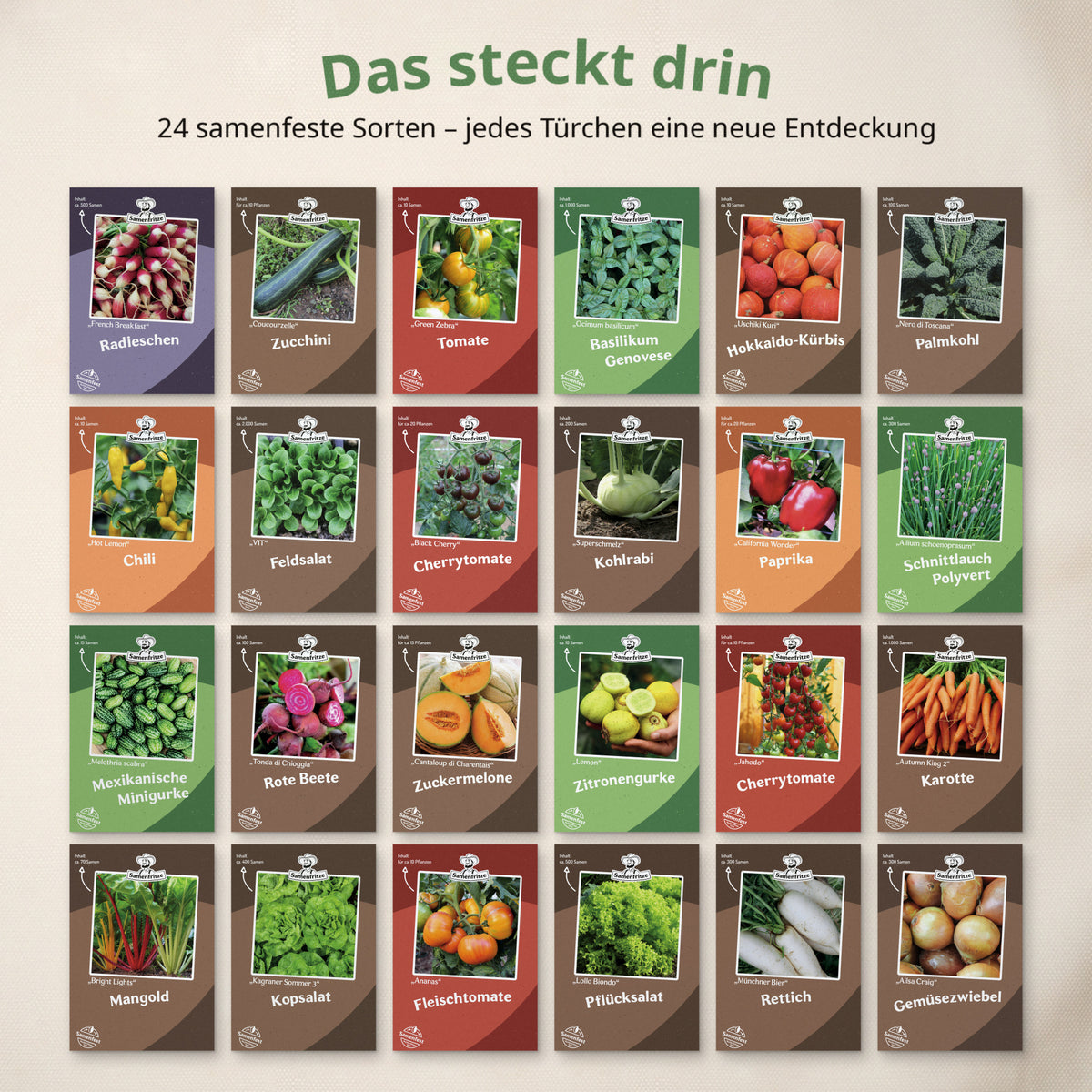 Saatgut-Adventskalender 2026 Alte Raritäten & robuste Lieblinge