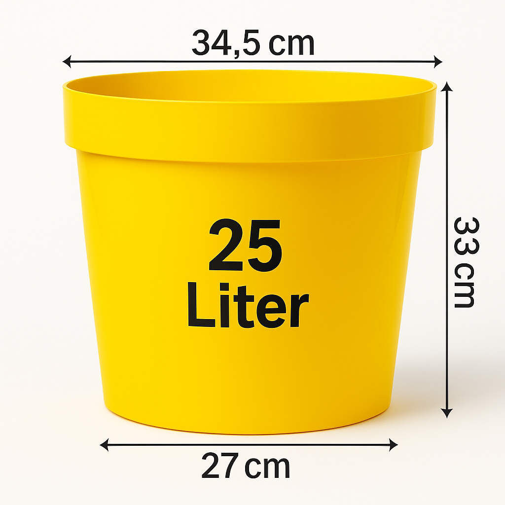 Pflanz- & Übertopf 25 Liter Gelb