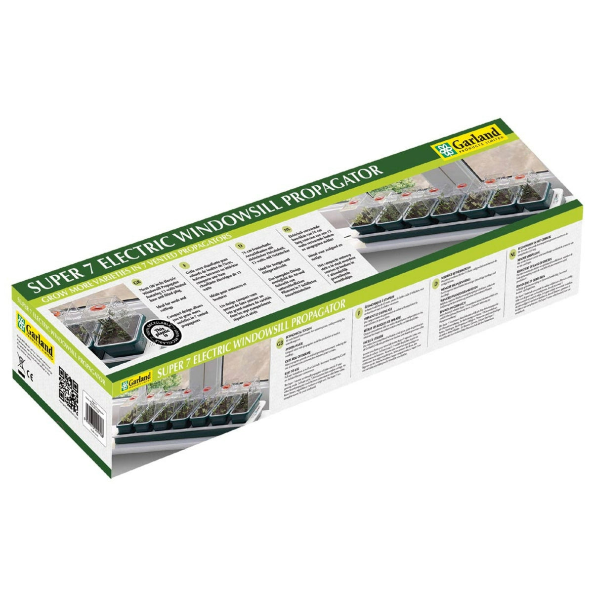 Elektrisches Zimmergewächshaus „Super 7“ – 7 Mini-Gewächshäuser, 13-Watt-Heizsockel