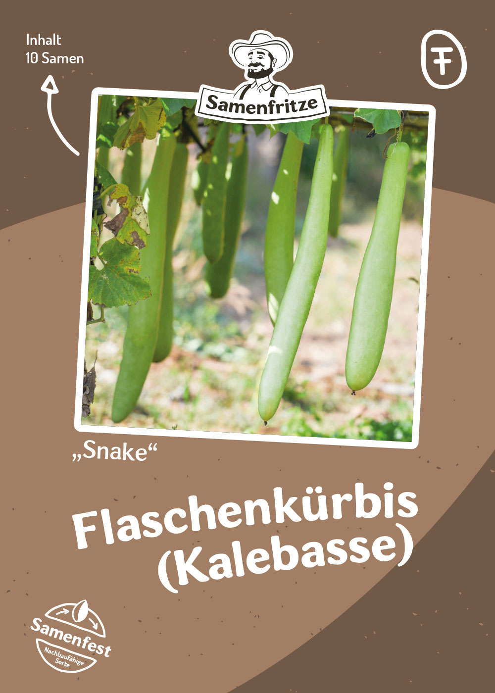 Flaschenkürbis Kalebasse Snake Samen